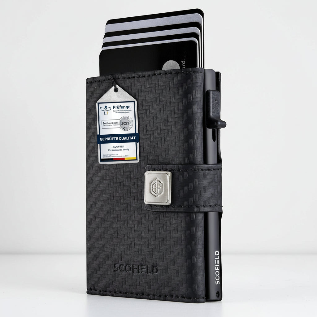 SF SCOFIELD Trinity RFID Wallet with Coin Pocket – Black