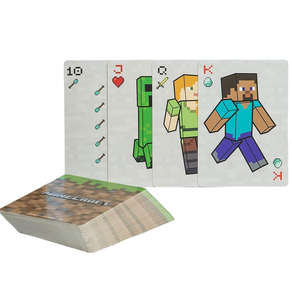 Minecraft Collectible Card Deck with Metal Tin Box – 52 Cards