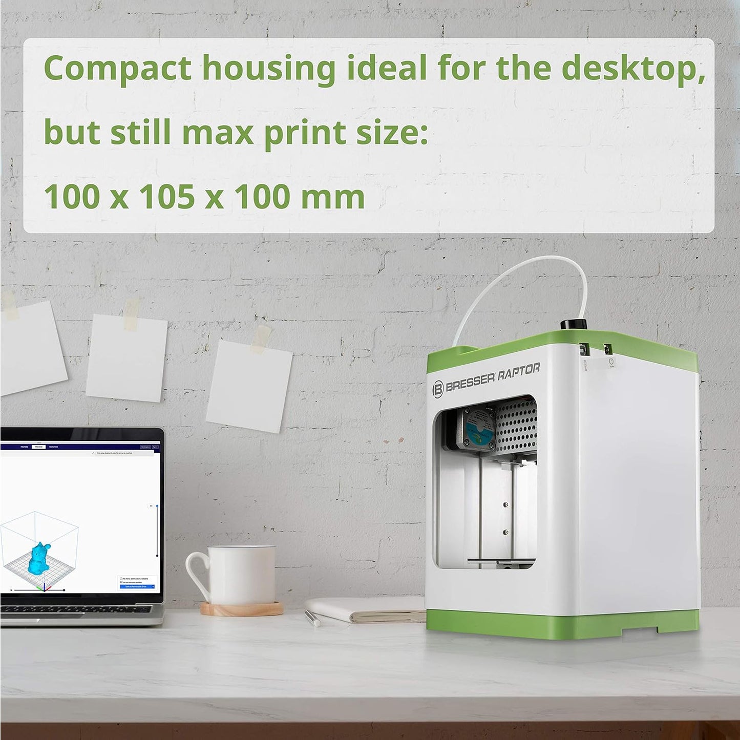 Bresser Raptor WLAN Compact 3D Printer with 100mm Print Volume