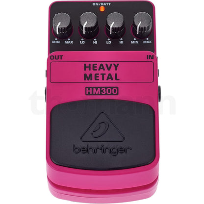 Behringer HM-300 Pink Heavy Metal Guitar Distortion Pedal