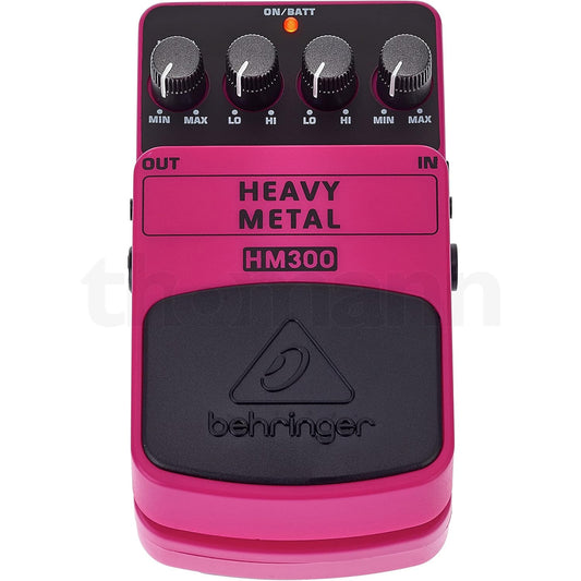 Behringer HM-300 Pink Heavy Metal Guitar Distortion Pedal