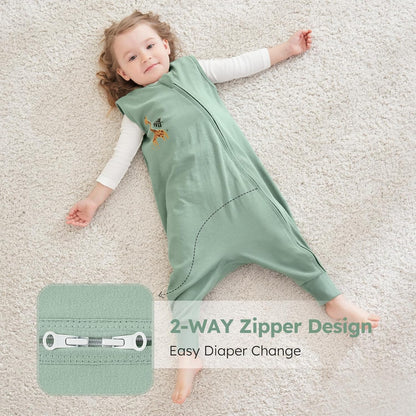 Yoofoss 2 x Baby Summer Sleeping Bags with Feet 100% Cotton