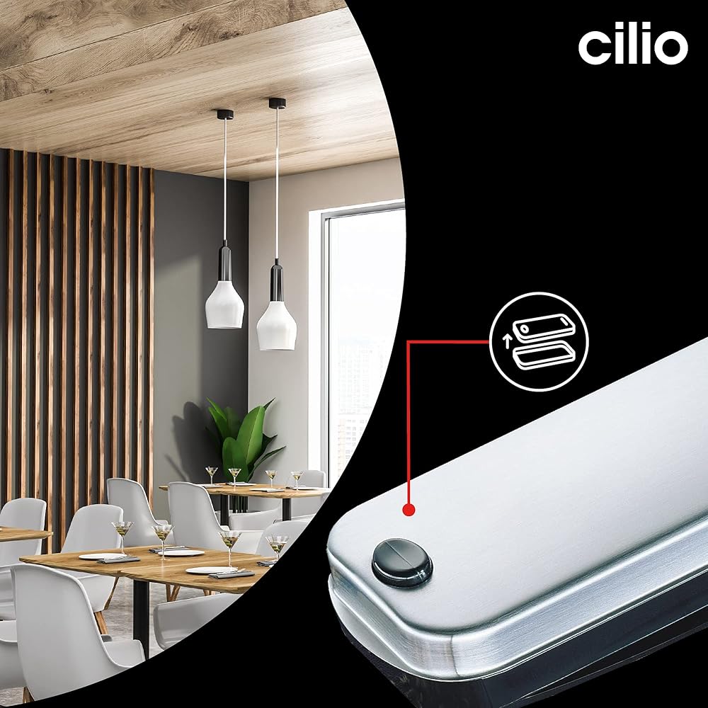 Cilio 18/10 Stainless Steel Table Crumb Remover, Manual Sweeper for Dining