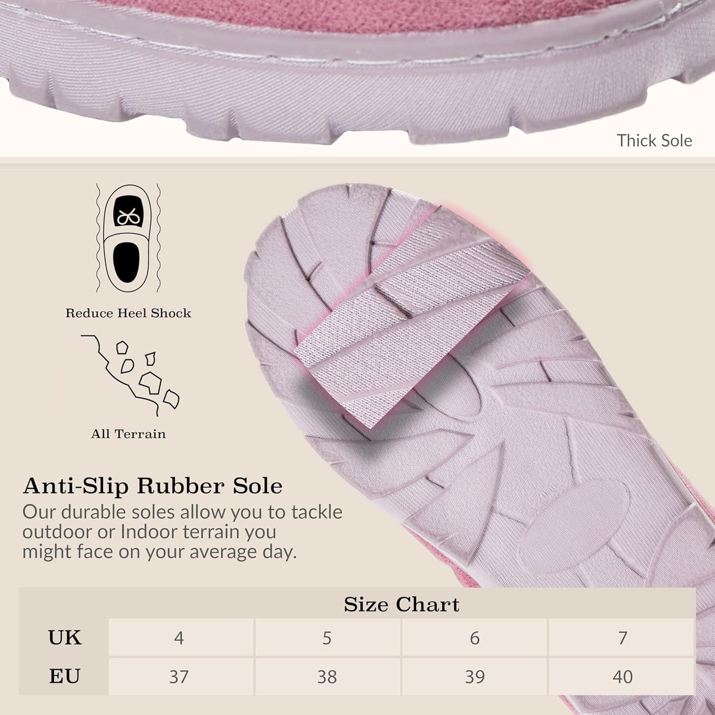 DUNLOP Fluffy Non‑Slip Women’s Indoor Slippers Size 4‑7