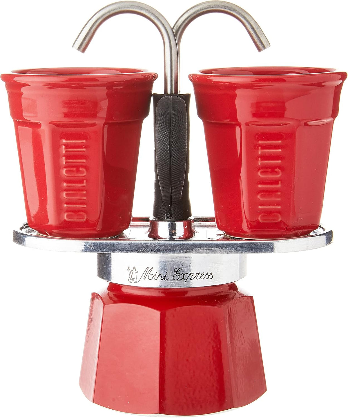 Bialetti Mini Express Moka Set Coffee Maker 83ml Red B0842XDFG7