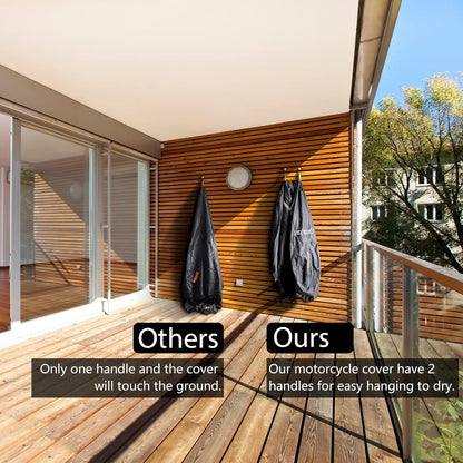 Seceles 300D Heavy Duty Waterproof Motorcycle Scooter Cover All-Season Protection