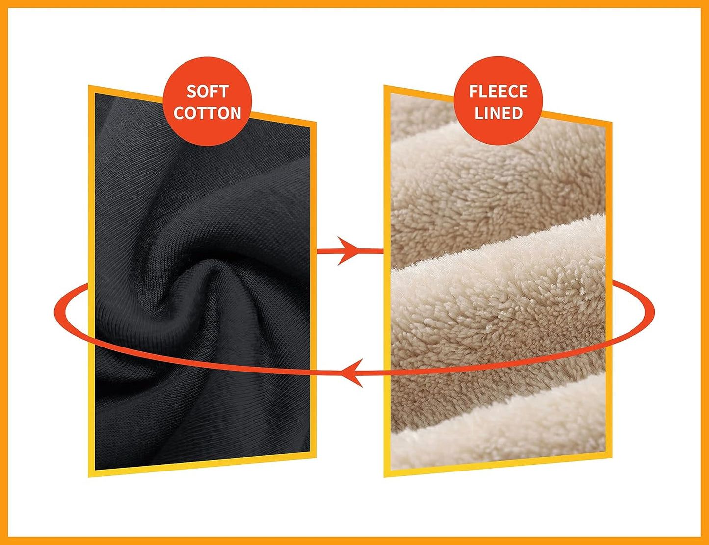 TACVASEN Men's Lined Winter Jogging Sweatpants with Sherpa Lining