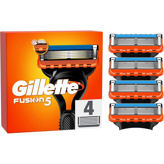 Gillette Fusion5 4-Pack Razor Blades for Smooth Men's Shave