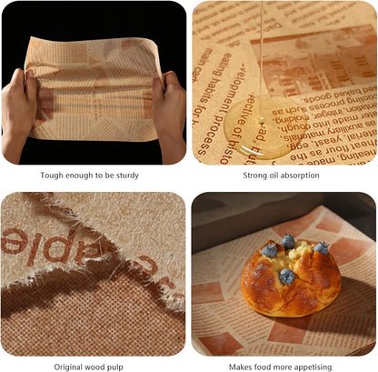 BetterJonny Greaseproof Newspaper Paper Sheets 200-Pack