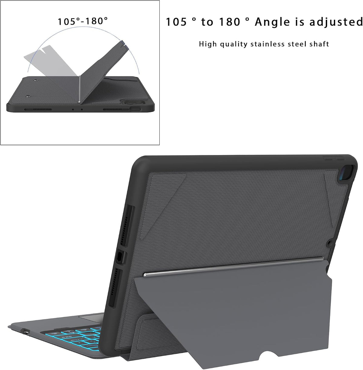 VANKEYPAD W-FR IP10.2 Keyboard Case for iPad 10.2 Inch