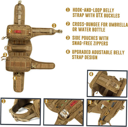 OneTigris Waterproof Dog Raincoat – Durable Nylon Pack for Small to Large Breeds