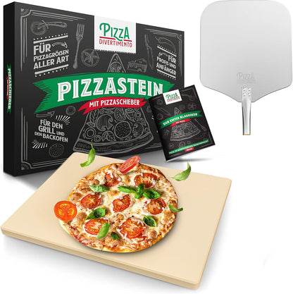 Pizza Divertimento Pizza Stone with Peel for Oven and Gas Grill