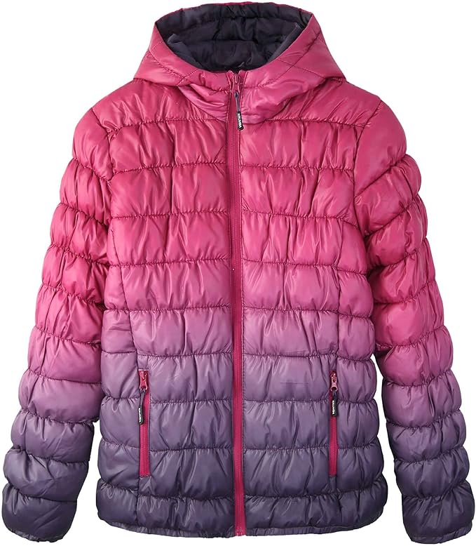 Krumba Girls Packable Lightweight Puffer Jacket for Outdoor Play