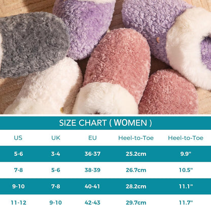 HomeTop Women's Memory Foam Slippers with Cozy Faux Fur Collar