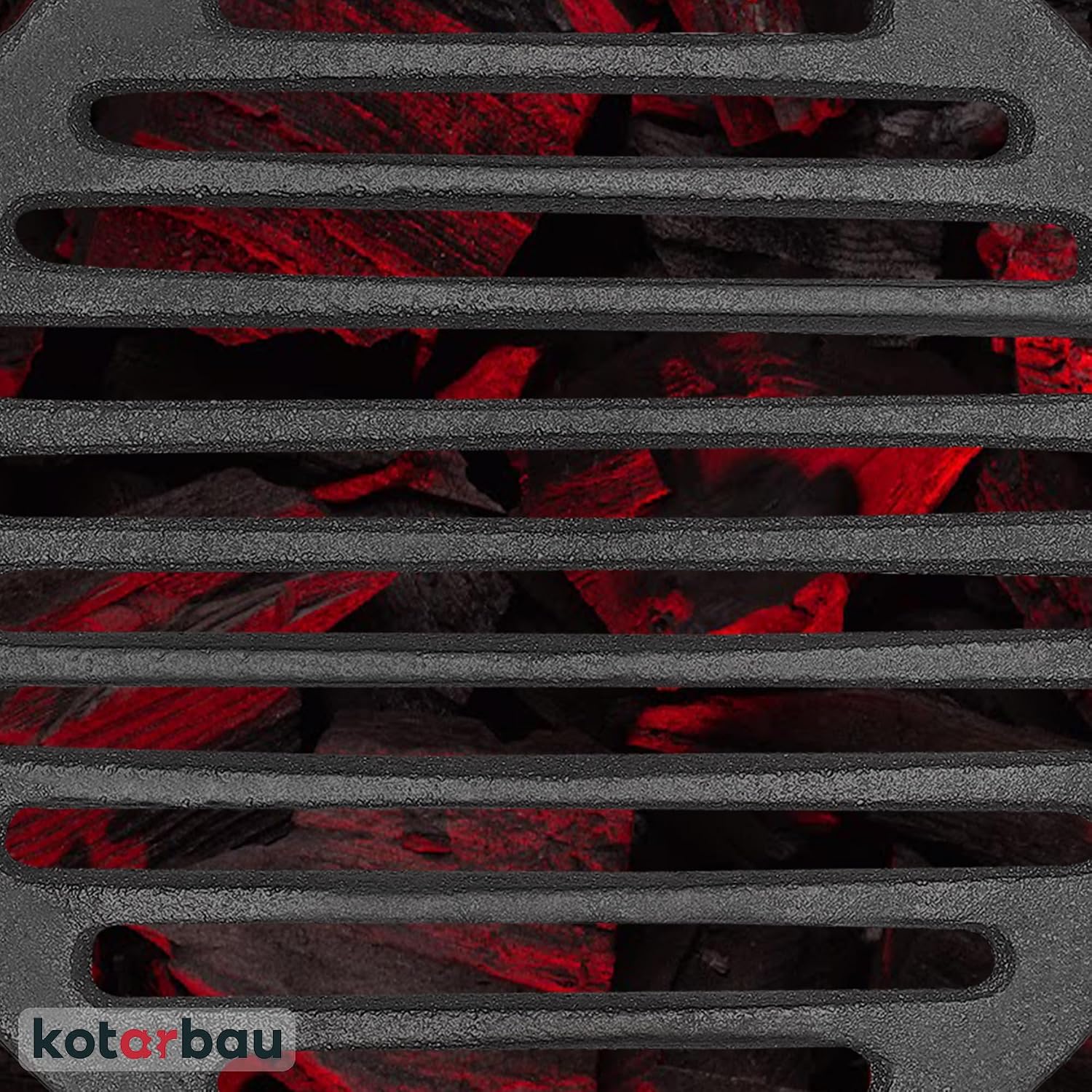 KOTARBAU Cast Iron Fireplace Grate 19 cm Diameter Round Grey