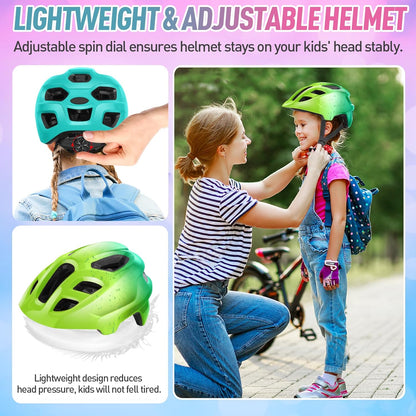 RaMokey Kids Bike Helmet with Detachable Visor, Adjustable Fit