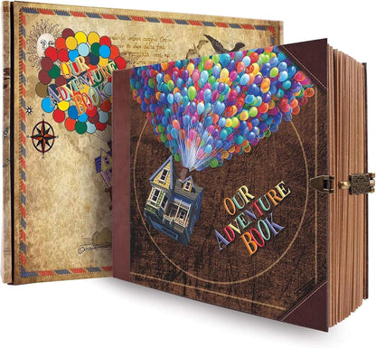 JIMBON Our Adventure Book: Retro Photo Album Scrapbook for Couple Memories
