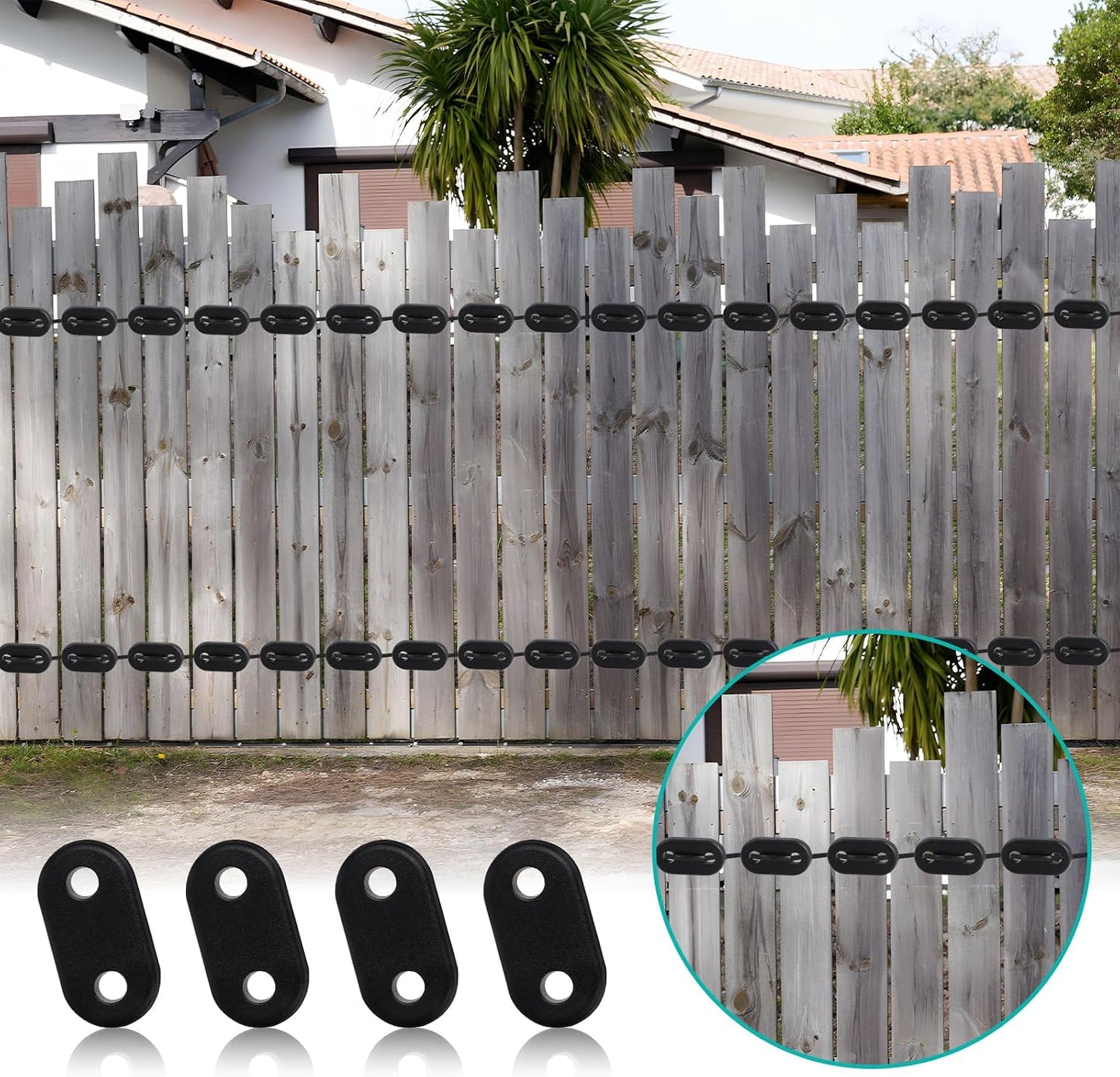 DBREAKS Privacy Screen Mounting Kit Weatherproof 105 pcs Black