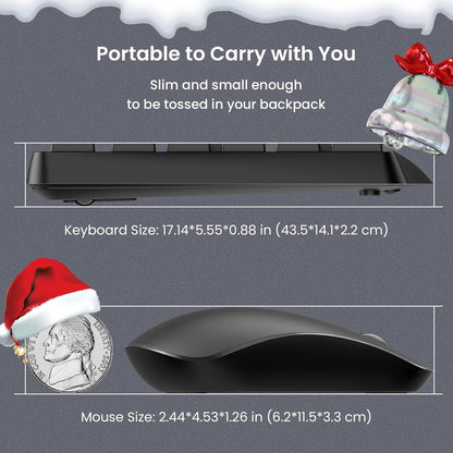 PONVIT PC230 Wireless Keyboard and Mouse Combo with Silent Click