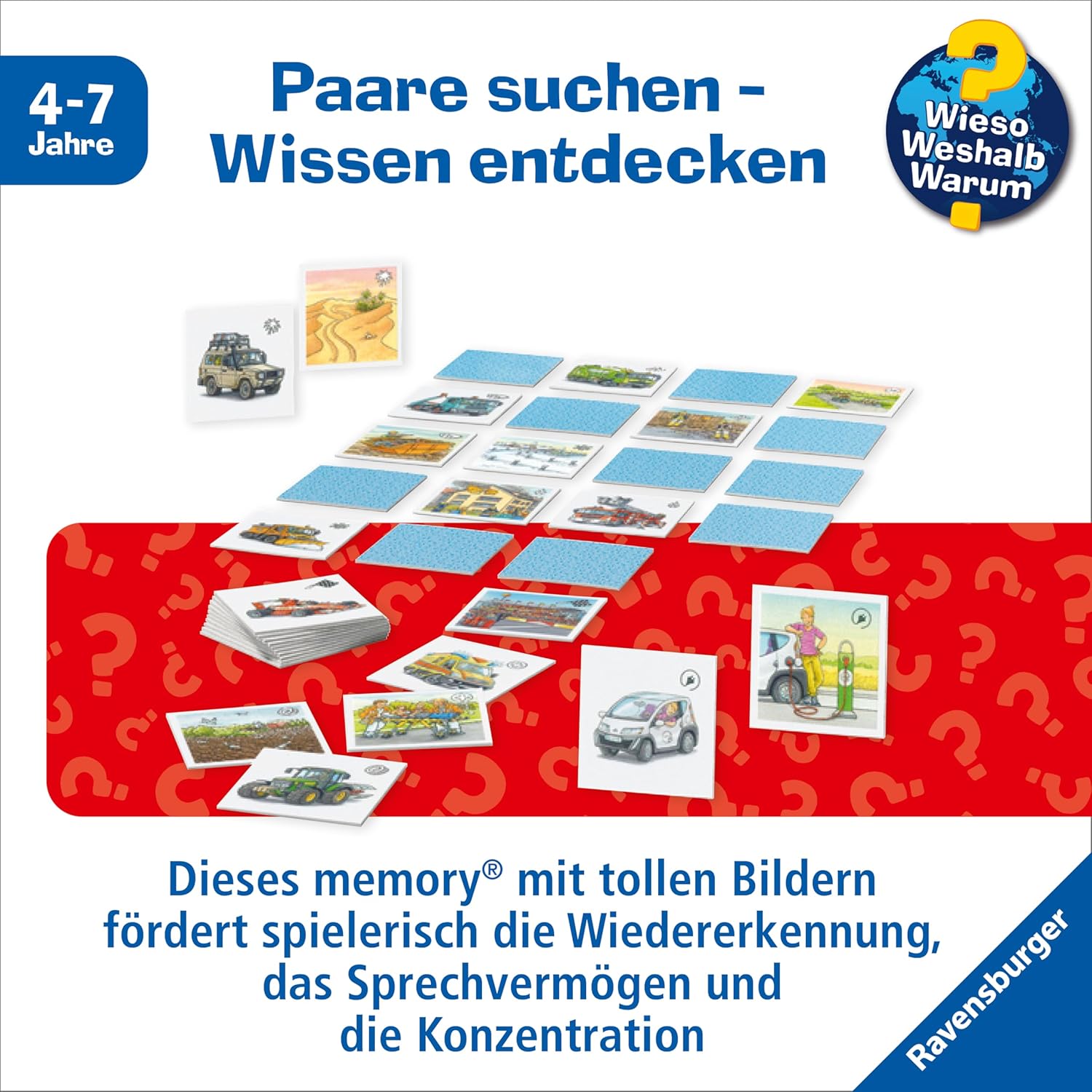 Ravensburger Vehicles Memory Game – Fun Learning Card Game