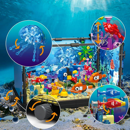 Pasyru Aquarium Building Set with LED Light 725 Pieces