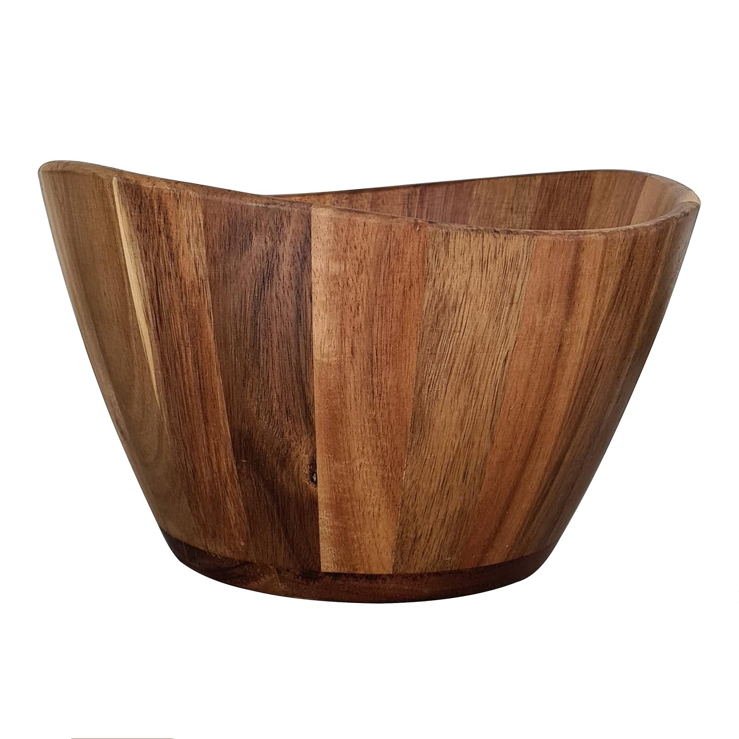 ALEXE® High Quality Acacia Wood Salad Bowl, Large Natural Serving Bowl 30 x 17.5 cm