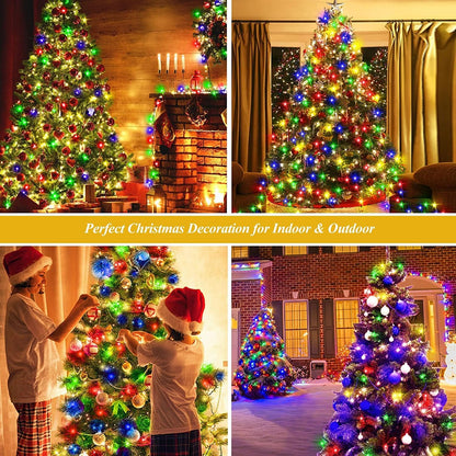 Locinoe 400 LED Christmas Tree Lights 2M x 16 Lines 8 Modes IP44 Waterproof Multicolor