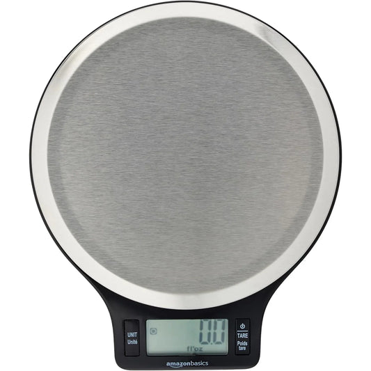 Amazon Basics Digital Kitchen Scale LCD 11lb Black Stainless - Gomix Brands Outlet