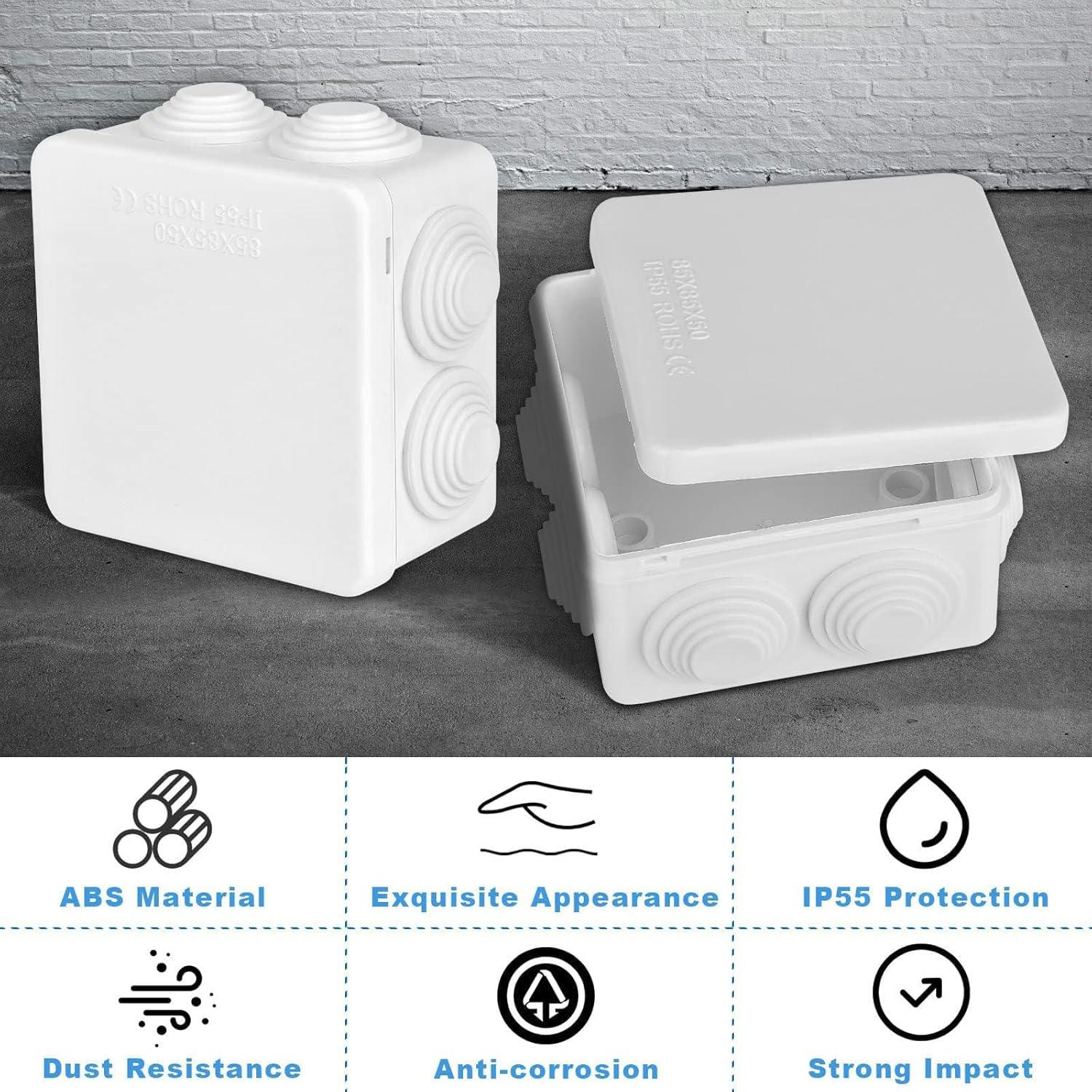 Joyzzz 4-Pack ABS Junction Box IP65 Waterproof Outdoor Enclosure - Gomix Brands Outlet
