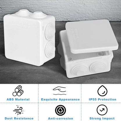 Joyzzz 4-Pack ABS Junction Box IP65 Waterproof Outdoor Enclosure - Gomix Brands Outlet