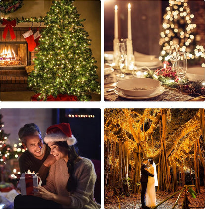 Heaffey Purple Solar Fairy String Lights 40ft Waterproof Outdoor LED