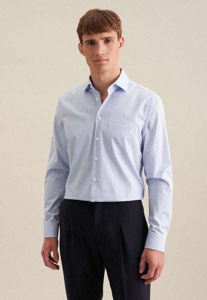 Seidensticker Men's Shaped Long Sleeve Cotton Business Shirt