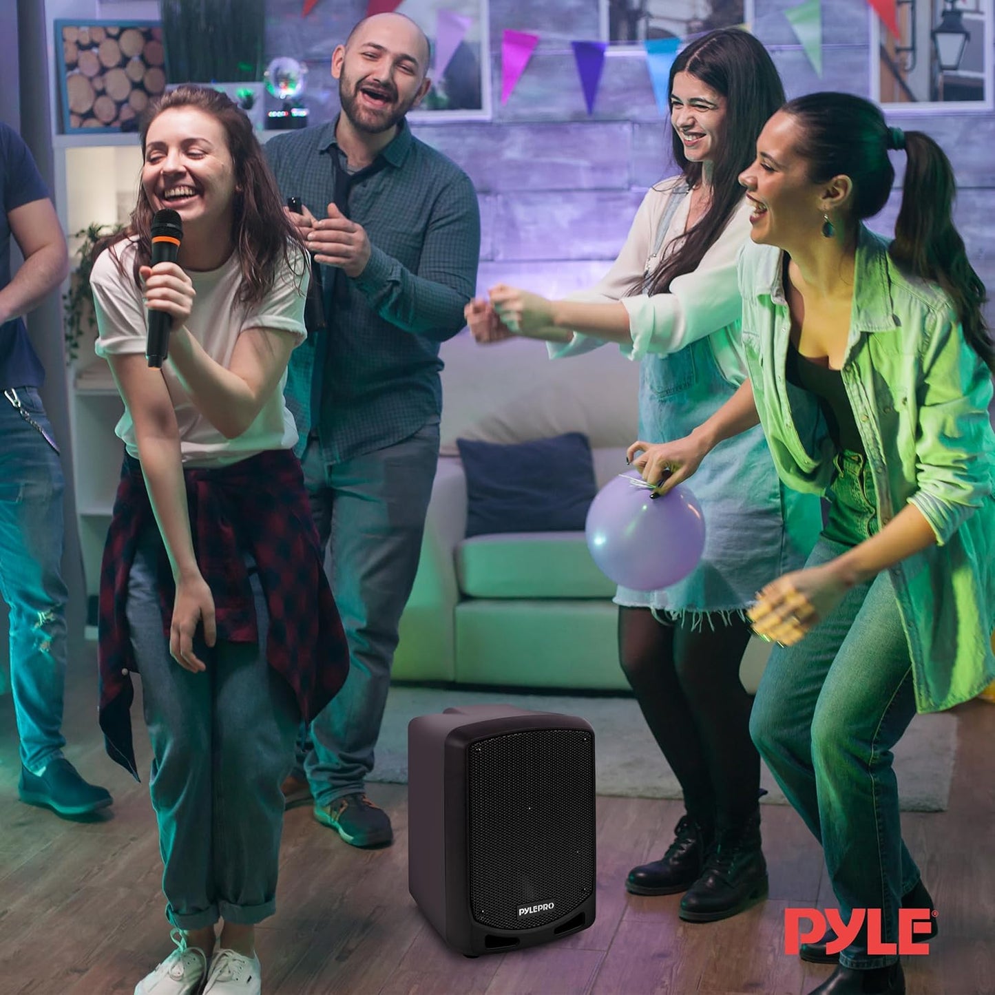 Pyle Portable Bluetooth Karaoke PA Speaker with 600W Power