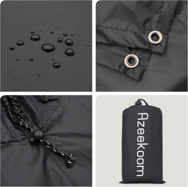Azeekoom 3-in-1 Waterproof Rain Poncho, Tent, and Blanket