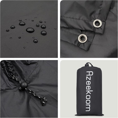Azeekoom 3-in-1 Waterproof Rain Poncho, Tent, and Blanket