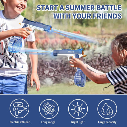 Snowall Electric Water Gun Automatic Squirt Gun Long Range 35ft Rechargeable