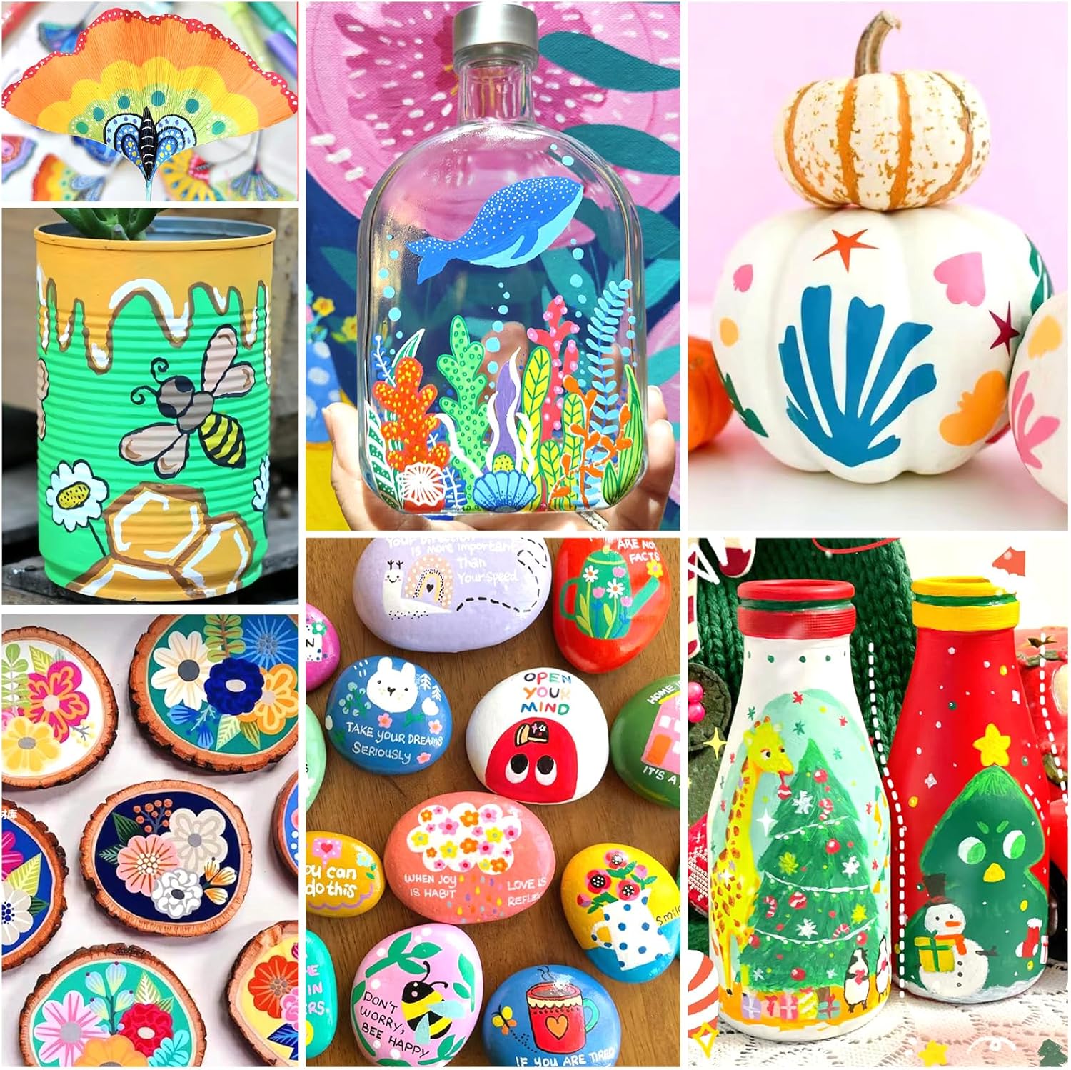 Efimeso Waterproof 120-Color Acrylic Marker Set with Fine 0.7mm Tip