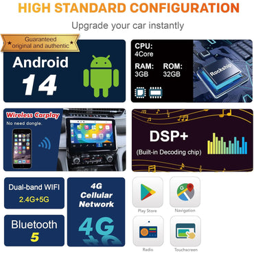 Amaseaudio Android 14 7-Inch Car Stereo with Wireless CarPlay