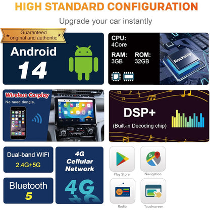 Amaseaudio Android 14 7-Inch Car Stereo with Wireless CarPlay