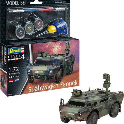 Revell Fennek Scout Truck Model Kit - Detailed 1:72 Military Reconnaissance Vehicle