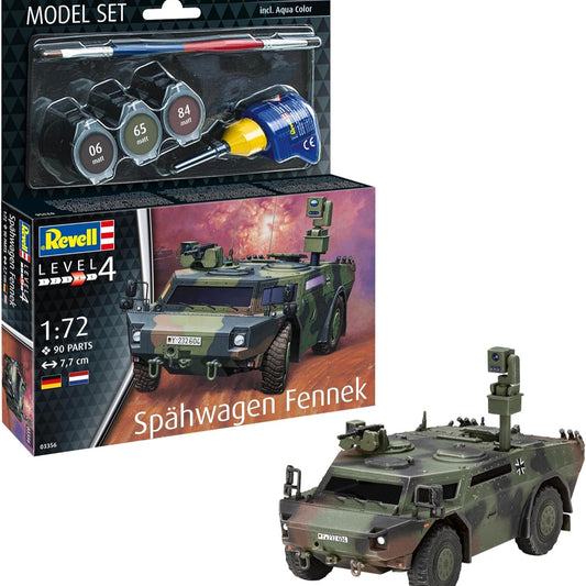Revell Fennek Scout Truck Model Kit - Detailed 1:72 Military Reconnaissance Vehicle