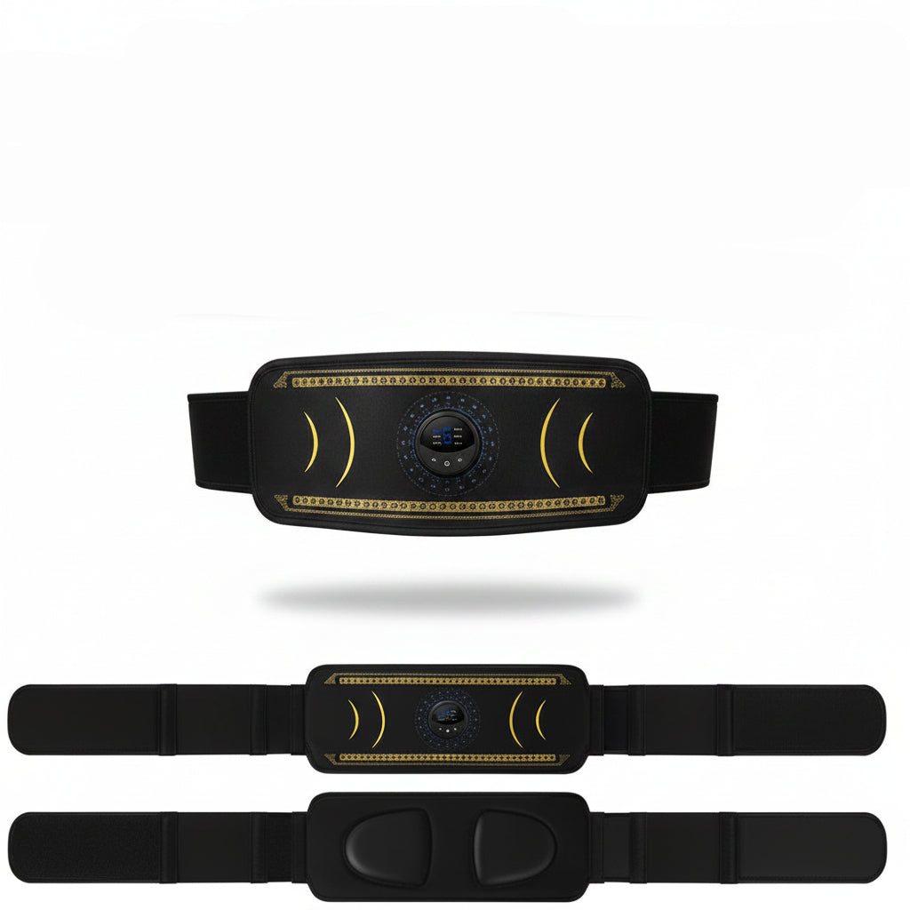 Hiviss EMS Muscle Stimulator Abs Trainer USB Rechargeable Black