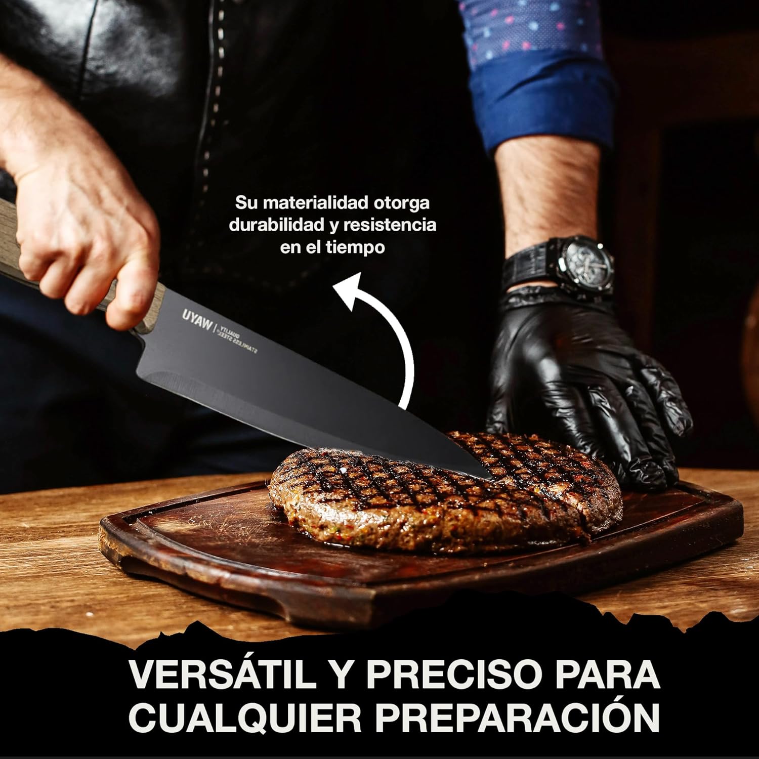 Premium WAYU 2-Piece Grill Set with Titanium Blade and Acacia Wood Handle