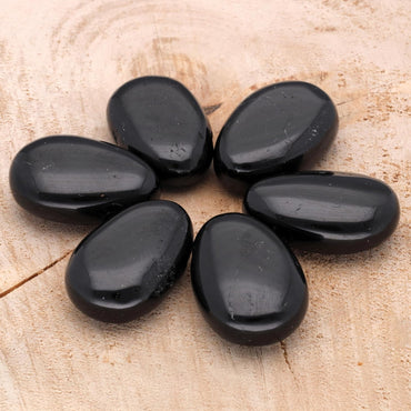 Black Tourmaline Drop Pendant with Adjustable Cotton Cord – Healing Stone