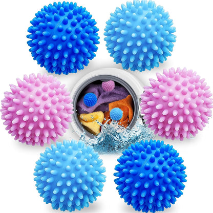 Qingmeng Dryer Balls Pack of 6 6.5 cm Plastic Laundry Balls