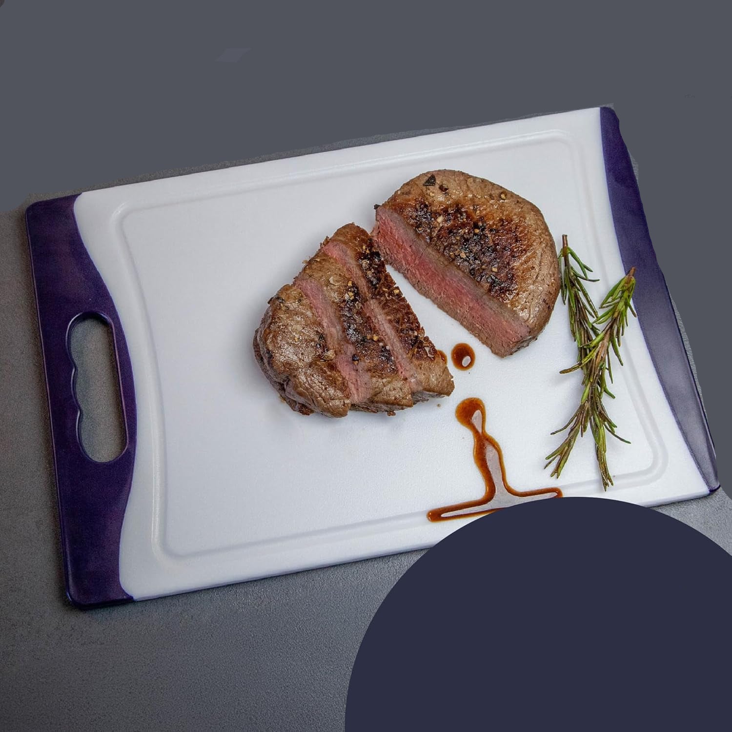 MaxxGoods White Plastic Chopping Board 20x15x8 cm Double‑Sided