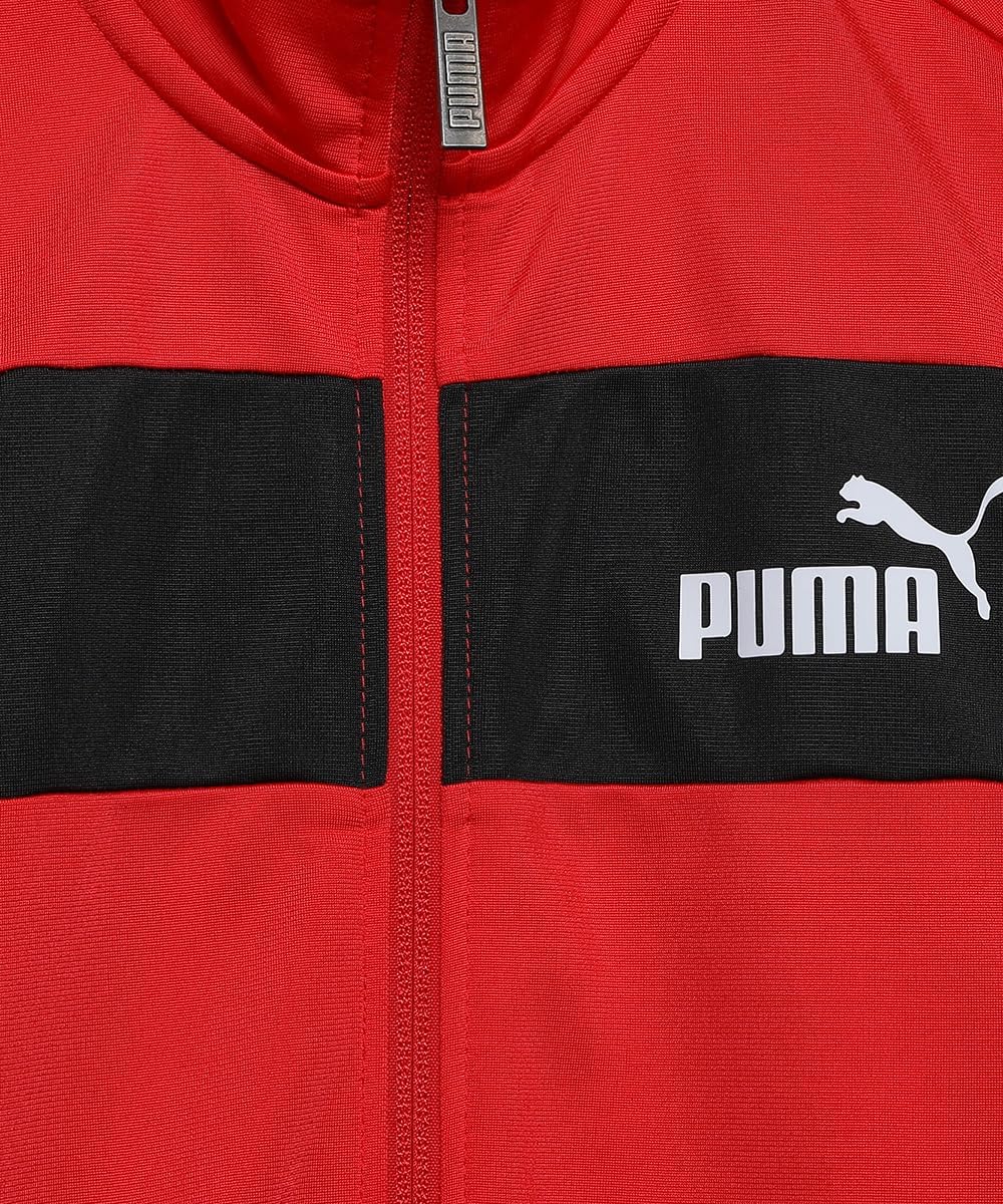 PUMA Boys Poly Suit Tracksuit – High‑Collar Athletic Insert Multiple Colors