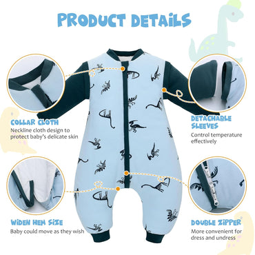 Portable Baby Sleep Blanket with Feet – 100% Cotton, Warm 2.5 Tog, 6‑18 Months