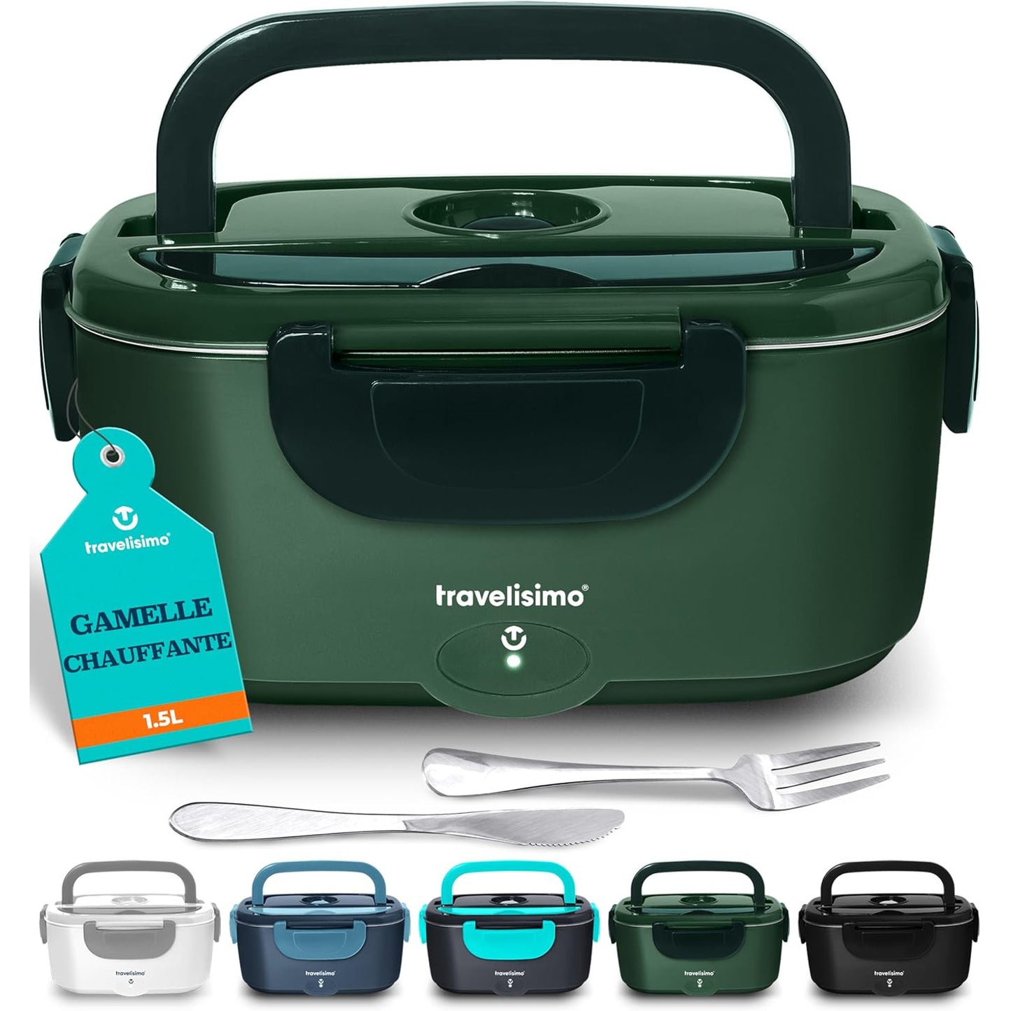 TRAVELISIMO 3-in-1 Electric Lunch Box Food Warmer for Car/Truck/Office