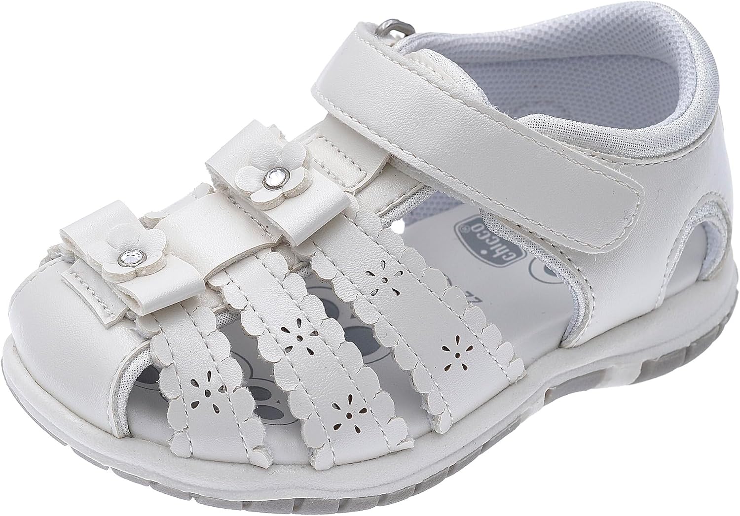 Shiko Floral Girls Sandals with Soft Cushion and Adjustable Fit